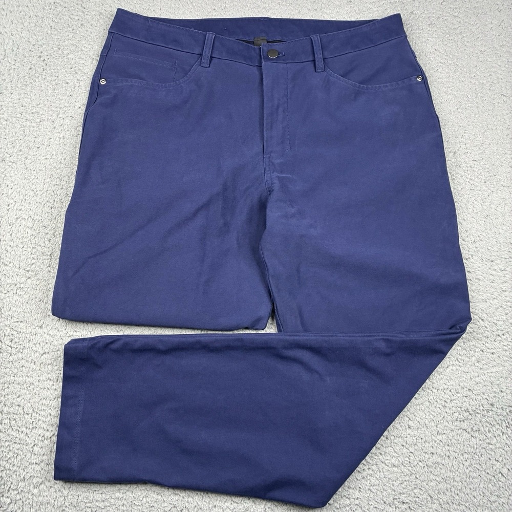Lululemon ABC Classic Fit Pants Men's 34x30 Blue Warpstreme Chino LM5AQJS